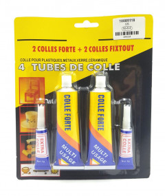4 Tubes De Colle - 2 Colles Forte + 2 Colles Fixtout