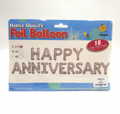 Foil Balloon Happy Anniversary Balloon Banner