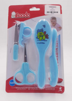 Baby care set, 5-piece brush, comb, safety scissors, file and nail clippers