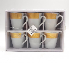6 Pcs Ceramic Coffee Cups Set
