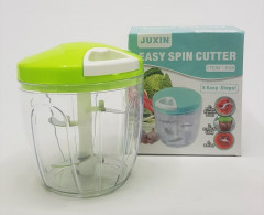 Easy Spin Cutter, Manual Food Chopper Compact & Powerful Hand Held Vegetable Chopping Big Size 5 Baldes Chopper