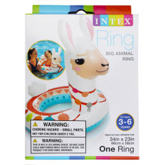 Intex Big Animal Inflatable Swim Pool Ring for Kids 3 - 6 Years Llama 34" x 23"