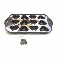 12 Cups Baking Tray Carbon Steel Non Stick Coating