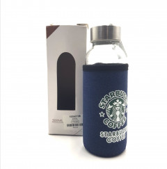 Thermal bottle in a cover, 300 ml, glass