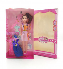 Barbie Doll Princess Doll Girls Toy Kid With 4 Dresses Accessories
