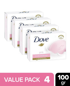 Live Selling Dove Pink Original Beauty Cream Soft Smooth Skin Moisturising Soap -4 x 100g (CARGO)