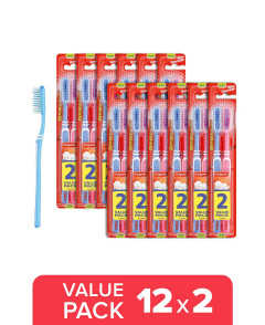 Live Selling 12 Pcs Bundle Clogate Double Action Toothbrush