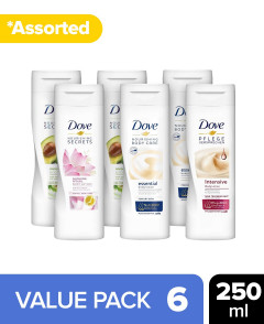 Live Selling 6 Pcs Bundle Dove Assorted Body Lotion 250ml (CARGO)