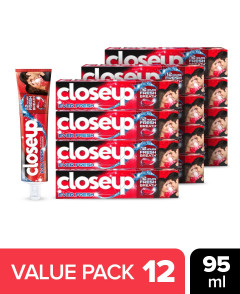 12 Pcs Bundle Closeup Ever Fresh Gel Toothpaste Red Hot (12X95ml)