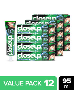 Live Selling 12 Pcs Bundle Closeup Ever Fresh Gel Toothpaste Menthol Fresh 95ml