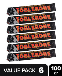 (Food) 6 pcs bundle Toblerone Dark (6X100g)