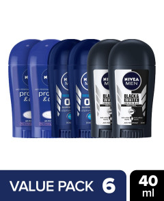 6 Pcs Bundle NIVEA Men Deodorant Fresh Active Stick 40ML (CARGO)