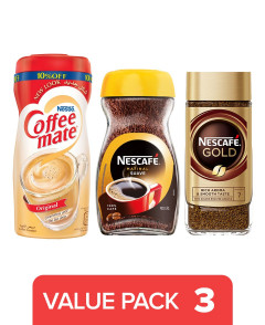 3 Pcs Bundle Assorted NESCAFE Gold &  Nescafe Matinal Suave & Coffee Mate