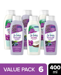 6 Pcs ST. Ives Bundle Assorted Body Wash Shower Cream (6X400ml) (CARGO)