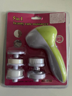 ABS Plastic Red And White 5 In 1 Face Massager