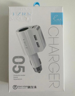 CARTORAMA Ezra Car Charger Cigarrete Lighter with USB Port Phone Tablet Universal 3 port 5V 100mA