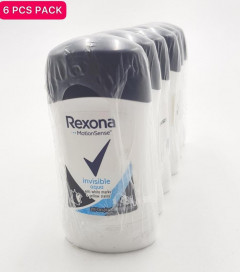 Live Selling 6 Pcs Bundle Rexona Deodorant Stick Invisible Aqua 40ML (CARGO)