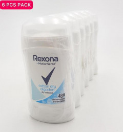 Live Selling 6 Pcs Bundle Rexona Women Cotton Dry Deodorant Stick 40ML (CARGO)