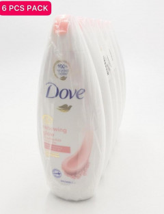 6 Pcs Bundle Dove Renewing Glow Pink Clay Body Wash 250ML (CARGO)
