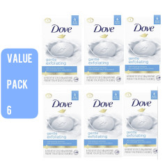 Live Selling 6 Pcs Bundle Dove Gentle Exfoliating Beauty Bar For Renewed Skin 106g (CARGO)