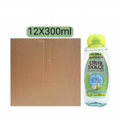 12 Pcs Bundle Garnier Ultra Dolce moisturising Shampoo coconut water & aloe (12X300Ml) (Cargo)