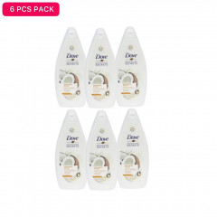 Live Selling 6 Pcs Bundle Dove Nourishing Secrets Restoring Ritual Body Wash, With Coconut Oil and Almond Milk, 500 ML (CARGO)