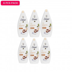 6 Pcs Bundle Dove Pampering Body Wash Shea Butter with Warm Vanilla (CARGO)