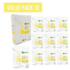 10 Pcs Bundle Garnier Skin Naturals Serum Mask Light Complete (10X28g) (Cargo)