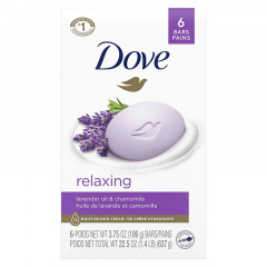 Live Selling 6 Pcs Bundle Dove Relaxing Lavender Beauty Bar Soap106 (Cargo)
