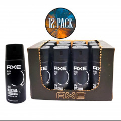 12 Pcs Bundle Desodorante Bodyspray Axe Black Spray 150 ml (Cargo)