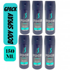 6 Pcs Bundle Axe Apollo Deodorant Body Spray 150ml (Cargo)