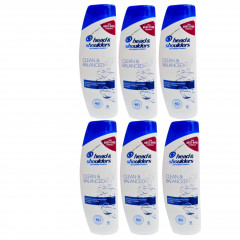 Live Selling 6 Pcs Bundle Head & Shoulders Clean & Balanced Anti Dandruff Shampoo 330ml (Cargo)