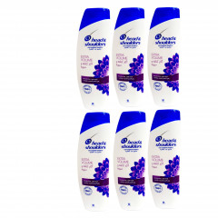 Live Selling 6 Pcs Bundle Head & Shoulder Extra Volume Anti-Dandruff Shampoo for Fine & Limp Hair 400ml (Cargo)