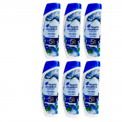 Live Selling 6 Pcs Bundle Head and shoulders sub zero sensation anti dandruff shampoo 400ML (Cargo)