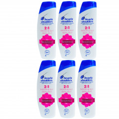 Live Selling 6 Pcs Bundle Head & Shoulders Smooth & Silky 2in1 Anti-Dandruff Shampoo with Conditioner 400 ML (Cargo)