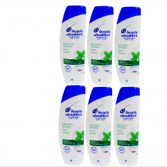 Live Selling 6 Pcs Bundle Head & Shoulders Menthol Refresh Anti-Dandruff Shampoo 400ml (Cargo)
