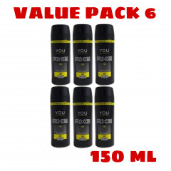 6 Pcs Bundle Axe You 48H Fresh Deodorant Spray For Men  (6X150ml) (Cargo)