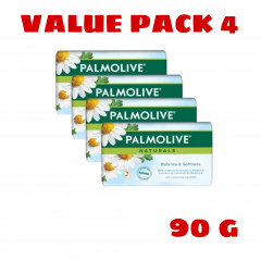 4 Pcs Bundle Palmolive Naturals Bar Soap Balanced & Softness With Chamomile and Vitamin E (4X90G) (Cargo)