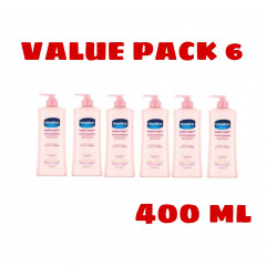 6 Pcs Bundle Vaseline Healthy Bright UV Extra Brightening Lotion 400ml (Cargo)