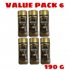 6 Pcs Bundle Nescafe Gold Instant Coffee 190g (Cargo)
