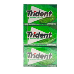 Live Selling 12 Pcs Bundle Trident Spearmint Sugar Free Gum 14 Stick (Cargo)