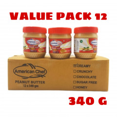 (Food) 12 Pcs Bundle American Chef Peanut Butter (12X340g) (Cargo)