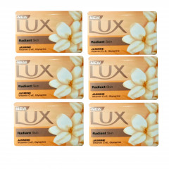 Lux Bar Soap For Radiant Skin Jasmine With Vitamin C E And Glycerine 170g (Cargo)