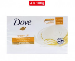 4 Pcs Bundle DOVE "Cream Oil" Beauty Cream Bar with Moroccan Argan Oil 100g (Cargo)