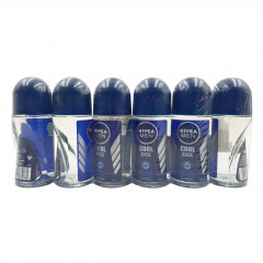 Live Selling 6 Pcs Bundle Nivea Men Cool Kick 48h Deodorant Anti-Perspirant Roll-On 50ml (Cargo)