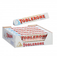 Live Selling 20 Pcs Bundle Toblerone Swiss White Chocolate Bars with Honey & Almond Nougat 100g (Cargo)