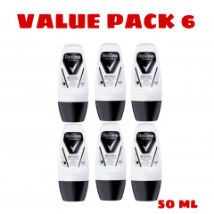 6 Pcs Bundle Rexona - Invisible On Black + White Clothes Anti-Perspirant 48H (Cargo)