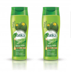 Live Selling 2 Pcs Bundle Vatika Naturals Hair Fall Control Shampoo 400ml (Cargo)
