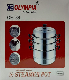 Olympia Double Multi - Purpose Steamer Pot 9 Liters