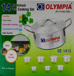 OLYMPIA KERIN 2 In 1, 14 Pcs Set Aluminum Cooking Set OE-1413